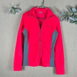 Columbia > Pink Zip Up Fleece Jacket Medium